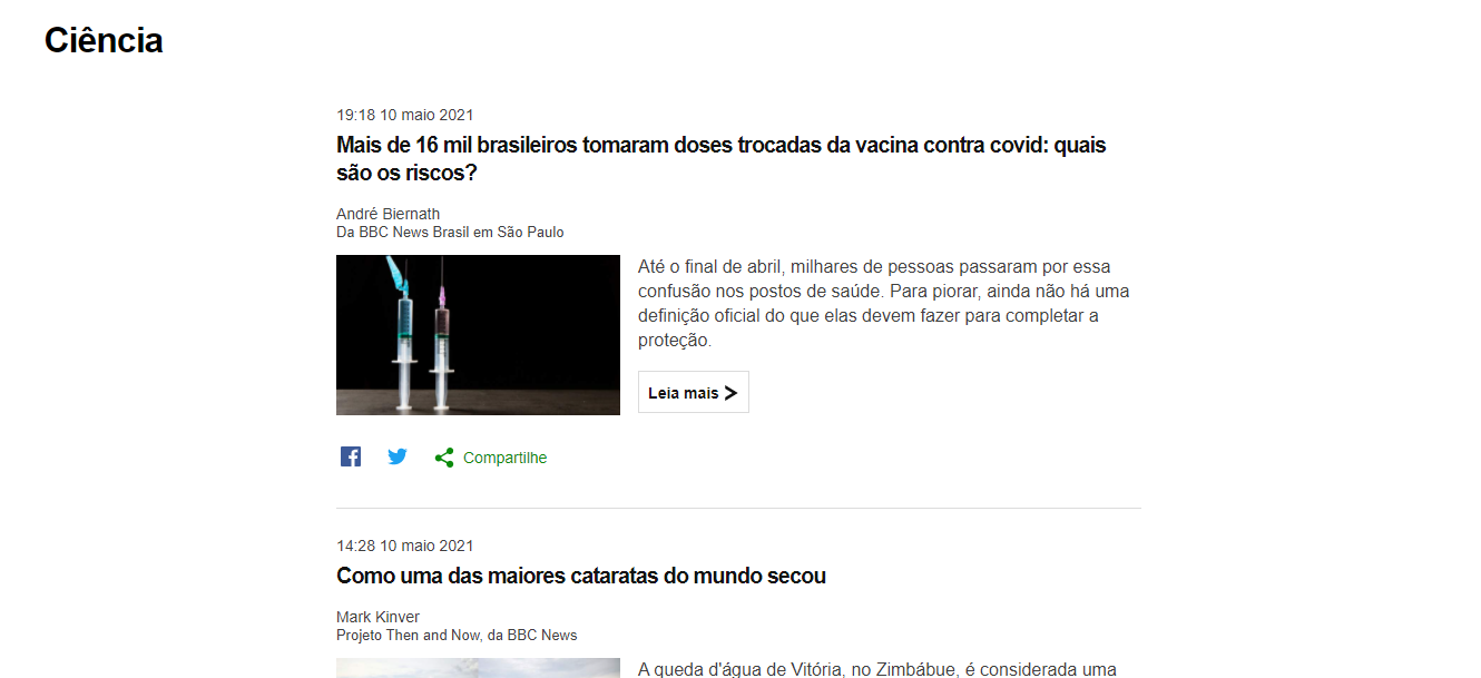Print da tela inicial do site: Print da tela inicial do site: