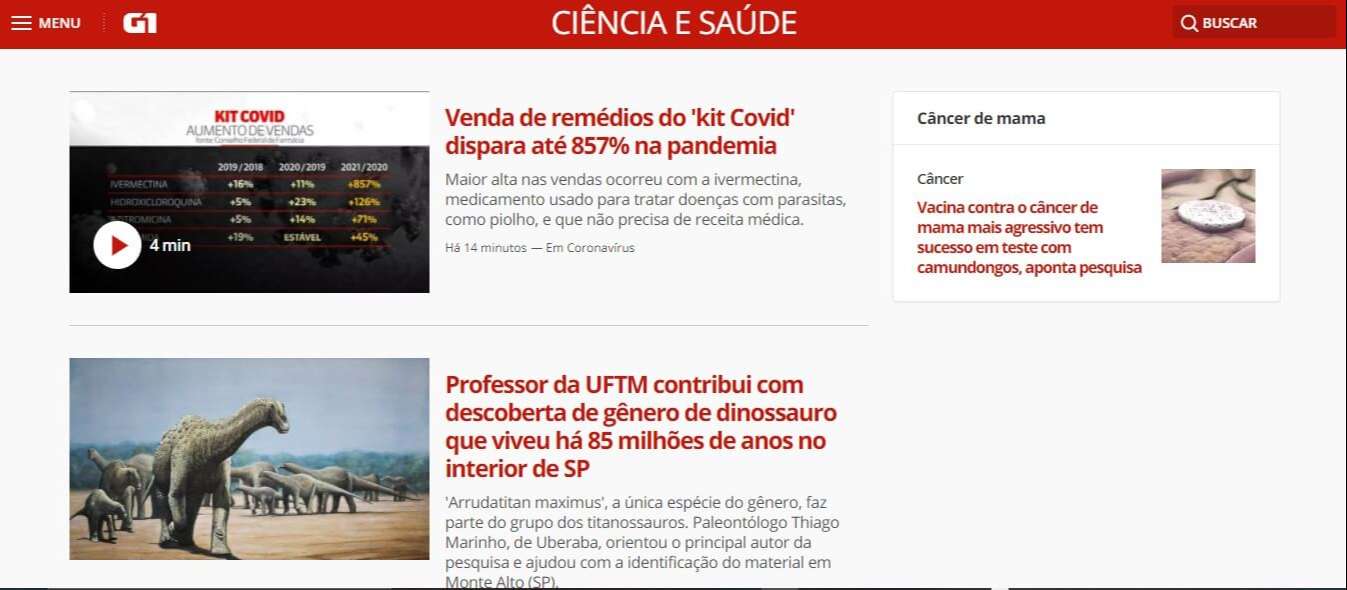Print da tela inicial do site: Print da tela inicial do site: