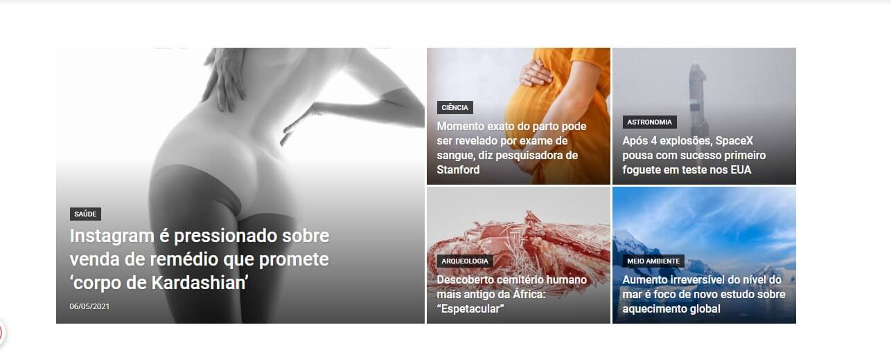 Print da tela inicial do site: Print da tela inicial do site: