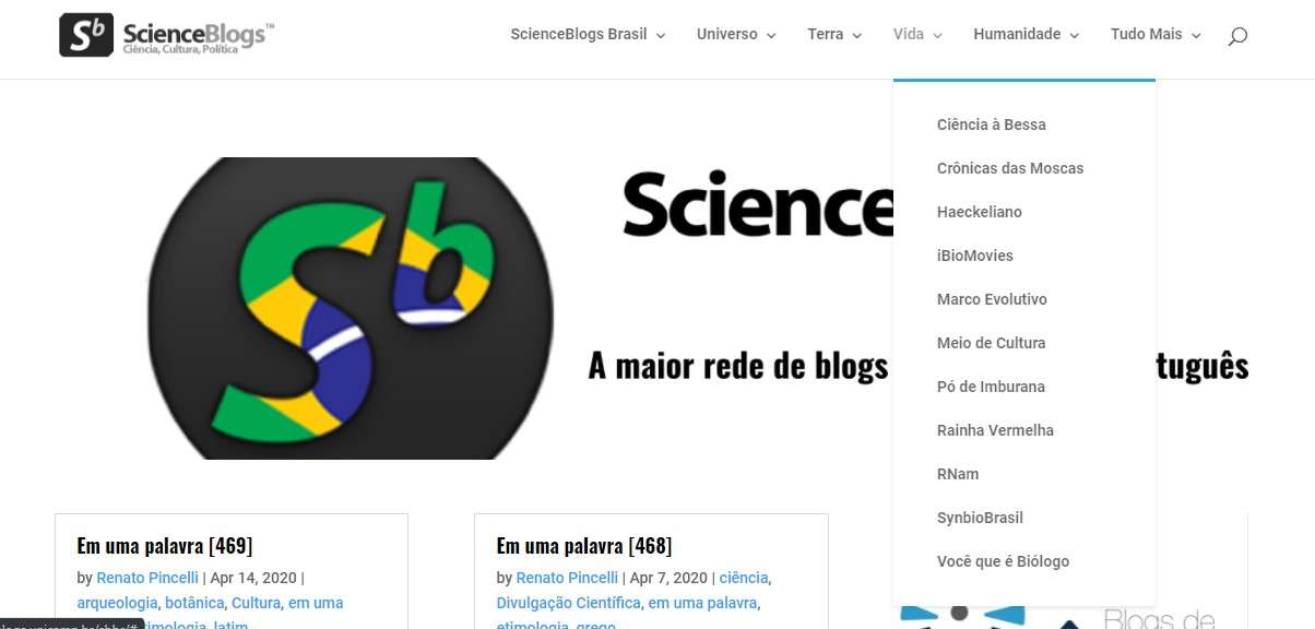 Print da tela inicial do site: Print da tela inicial do site: