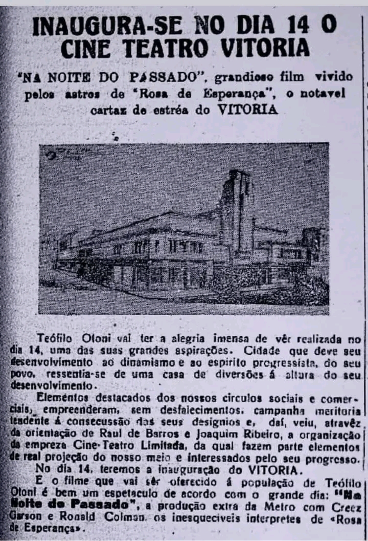 Inauguração do Cine Teatro Vitória