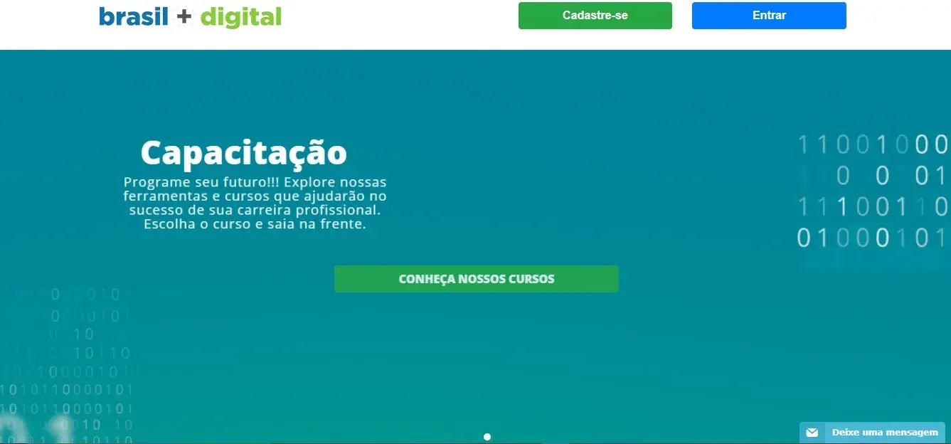 Print da tela inicial do site: Print da tela inicial do site: