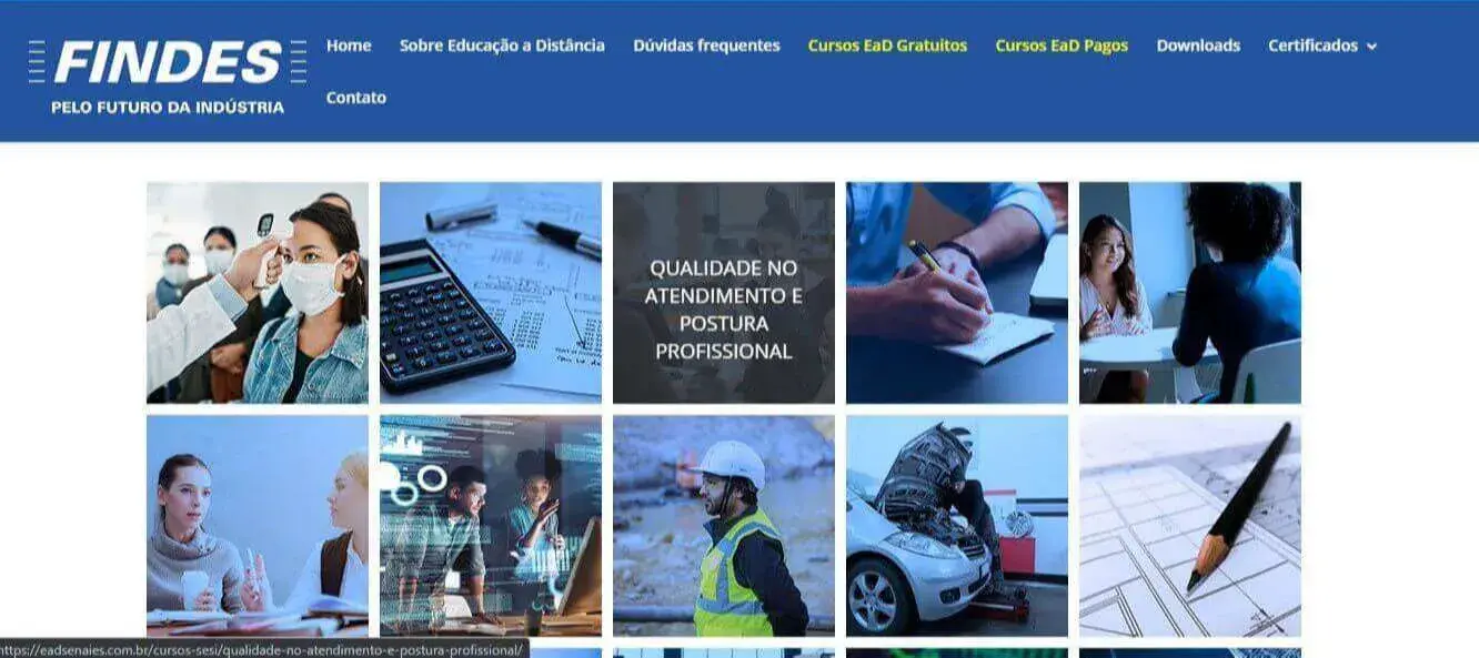 Print da tela inicial do site: Print da tela inicial do site:
