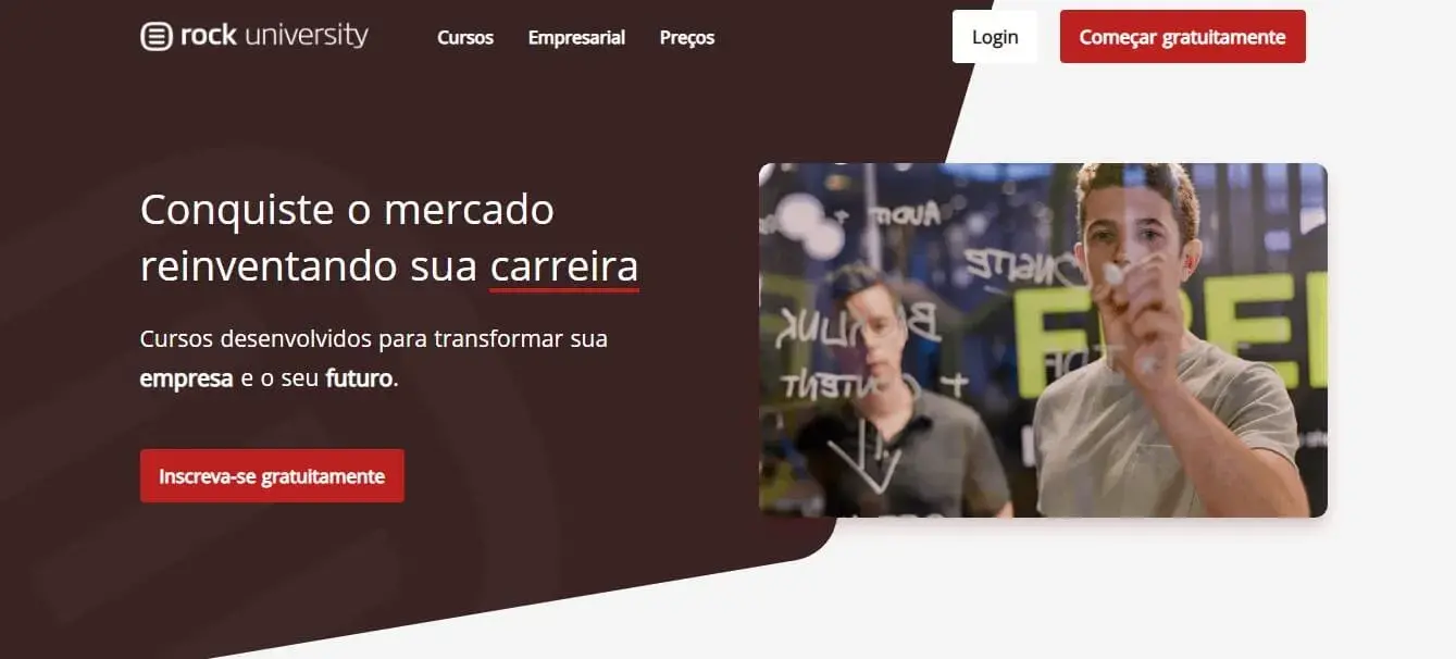 Print da tela inicial do site: Print da tela inicial do site: