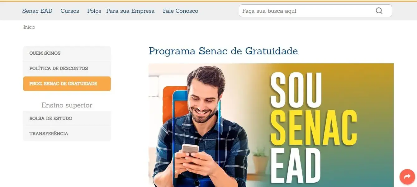 Print da tela inicial do site: Print da tela inicial do site: