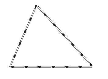Uma criança deseja criar triângulos utilizando palitos de fósforo de mesmo comprimento. Cada triângulo será construído com exatamente 17 palitos e pelo menos um dos lados do triângulo deve ter o comprimento de exatamente 6 palitos. Uma criança deseja criar triângulos utilizando palitos de fósforo de mesmo comprimento. Cada triângulo será construído com exatamente 17 palitos e pelo menos um dos lados do triângulo deve ter o comprimento de exatamente 6 palitos.